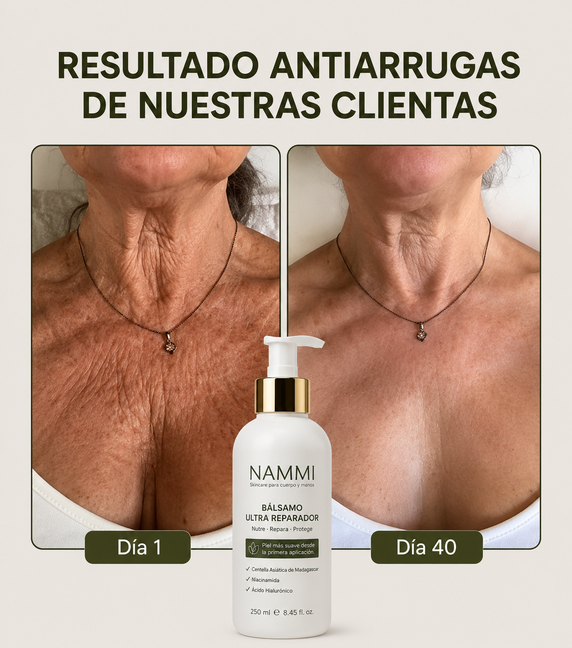 Antes y después de usar Bálsamo Ultra Reparador